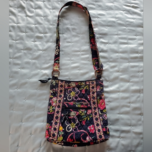 Vera Bradley Handbags - Navy Floral Vera Bradley Crossbody Bag